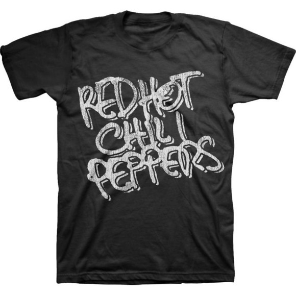 Black White Logo T-shirt Red Hot Chili Peppers Shirt - Picture 1 of 4